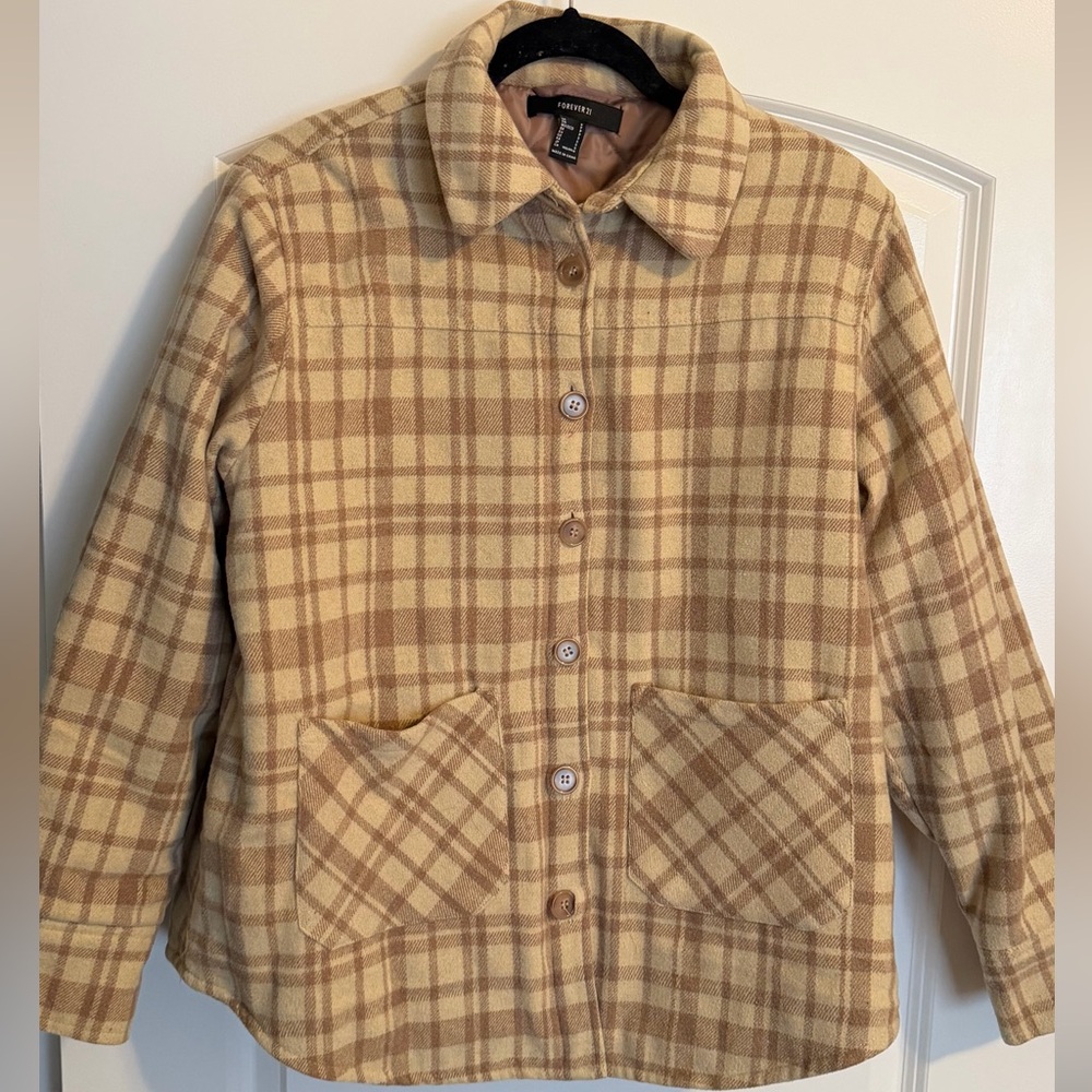 Forever 21 Quilted Jacket in Brown